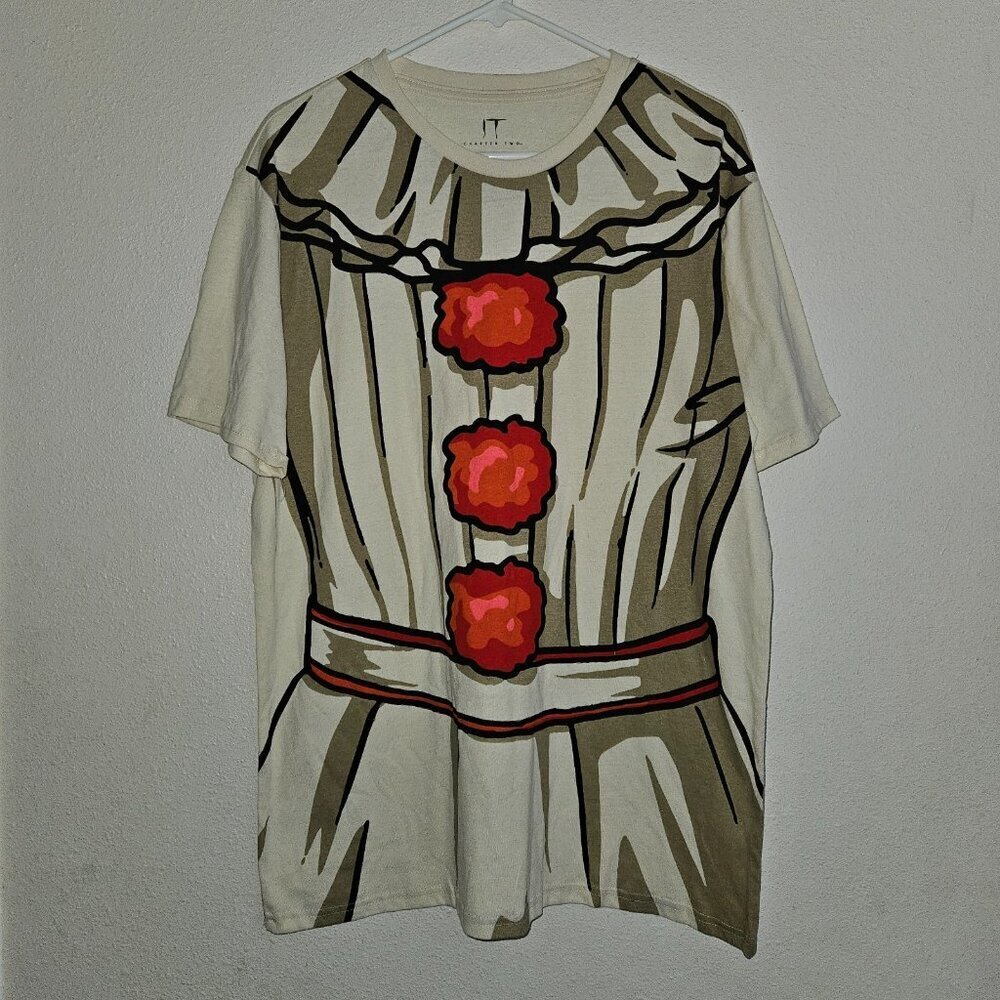 NWT Pennywise It Chapter Two Clown Tee Tan Men's Large 42-44 Halloween Costume